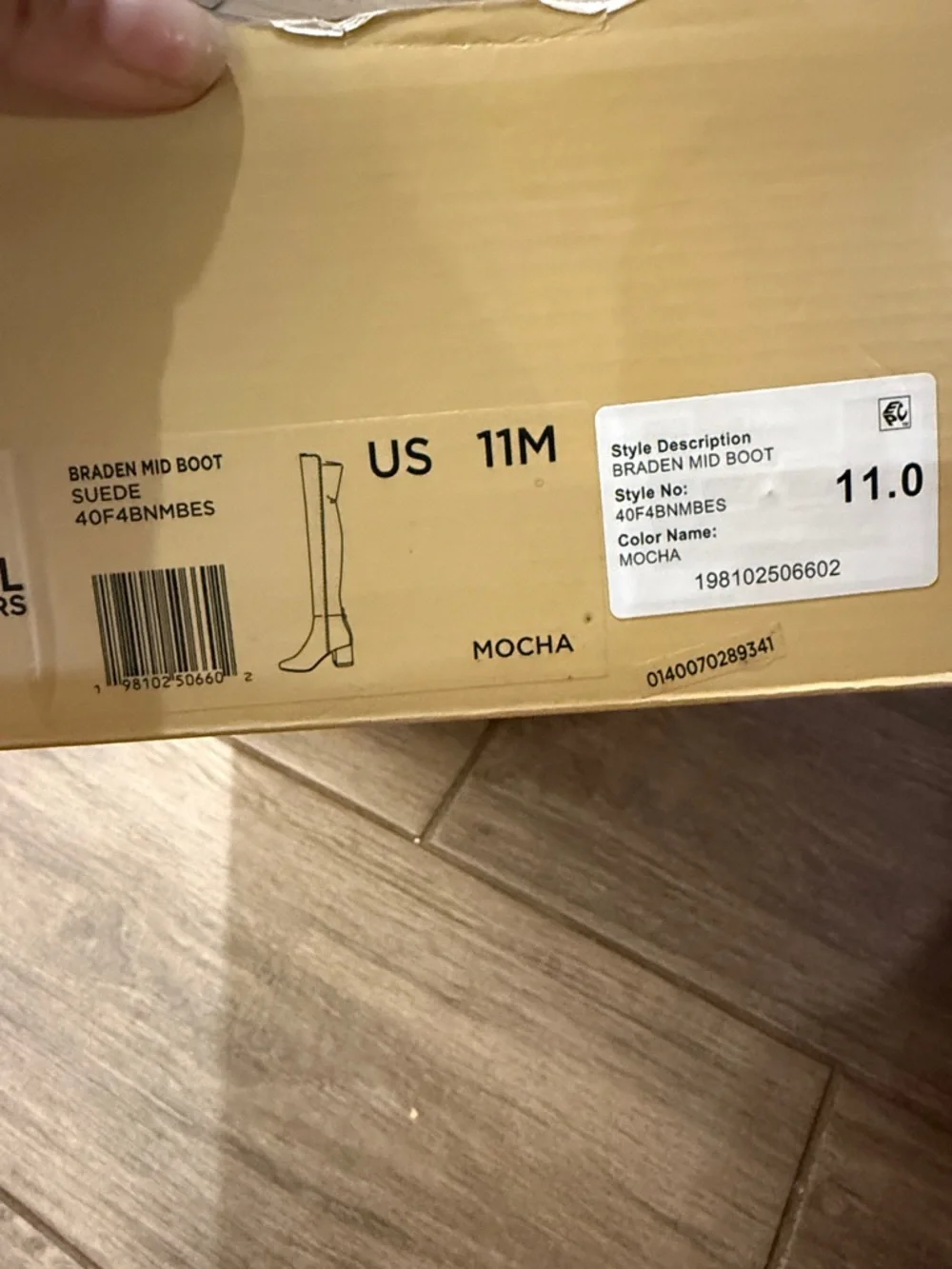 New Michael Kors Mocha Micro Suede Boots Sz 11 M - Picture 3 of 10